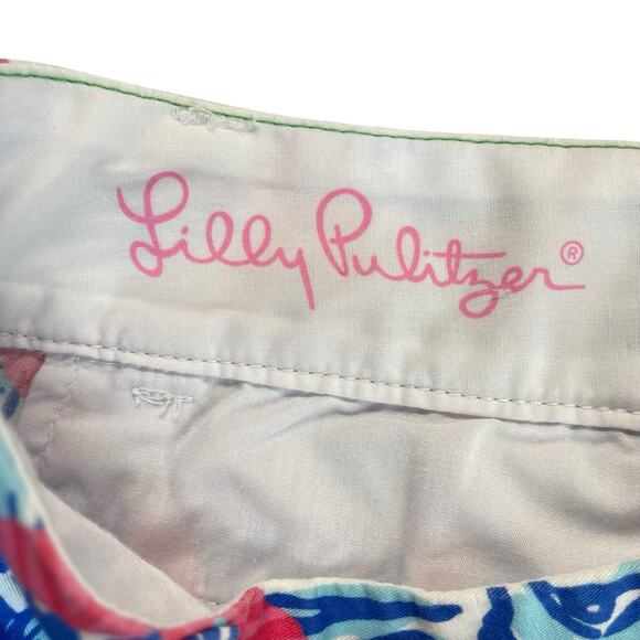 Lilly Pulitzer Chipper Shorts Womens Sz 4 Starfish She She Shells Bermuda Beachy - Picture 7 of 13